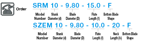 Carbide Straight Blade Square End Mill, 2-Flute, Back Tapered Type:Related Image