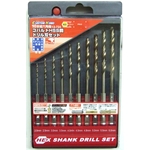 Hexagonal Shank Cobalt HSS Steel Drill Blade Set (10-Piece Set)