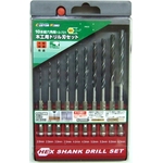 Hexagonal Shank Drill Bit Set for Woodworking (10-piece Set)