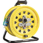 Sun Tiger Reel - Single-Phase 100 V With Ground 30 m, With Thermal Breaker