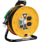 Cord Reel, Single-Phase, with 100 V Breaker, Wire Length (m) 10