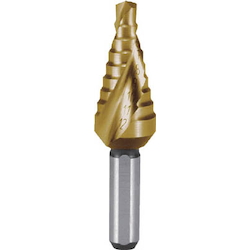 Spiral Step Drill (2-Flute Titanium Coated Type)