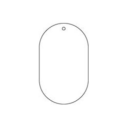 Valve Open/Close Signboard Plain White Board Oval Type Recycled Polypropylene