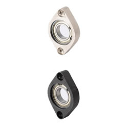 Bearings with Housings - Cast Iron, Space Saving, Single Bearings